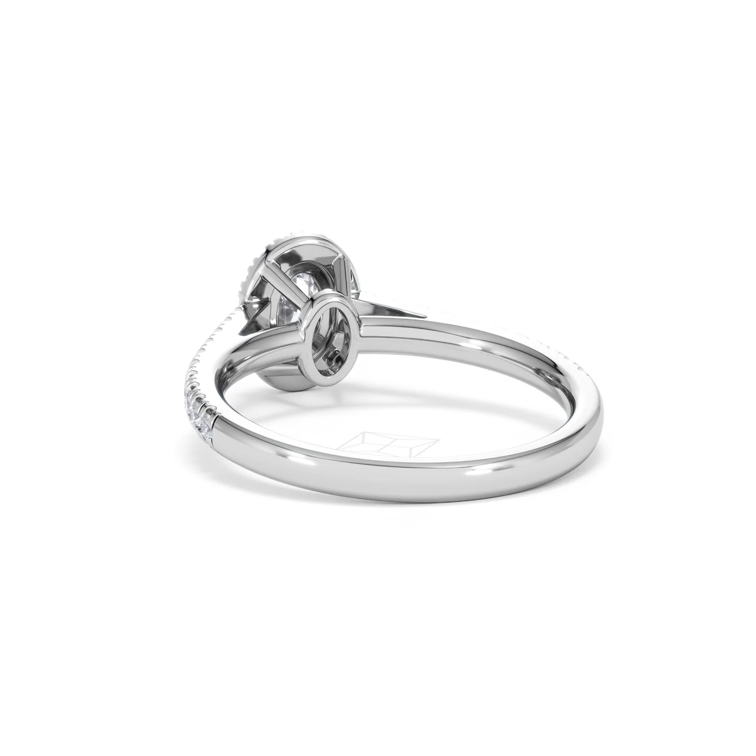 Georgina Lab Oval Diamond Halo Engagement Ring Platinum 1.00ct F/VS1 - Image 55