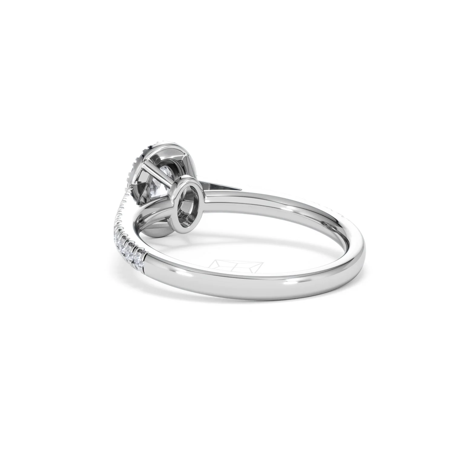 Georgina Lab Oval Diamond Halo Engagement Ring Platinum 1.00ct F/VS1 - Image 57