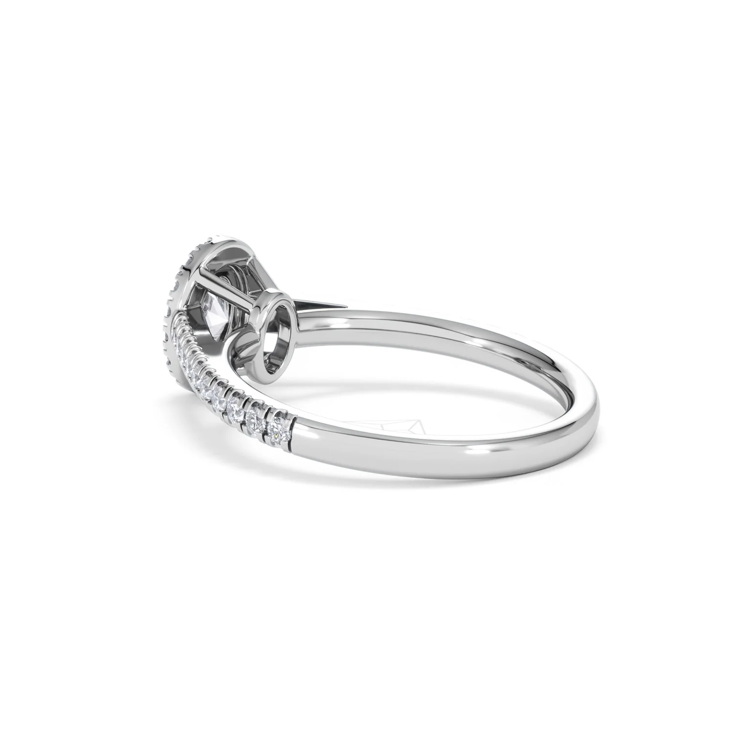 Georgina Lab Oval Diamond Halo Engagement Ring Platinum 1.00ct F/VS1 - Image 61