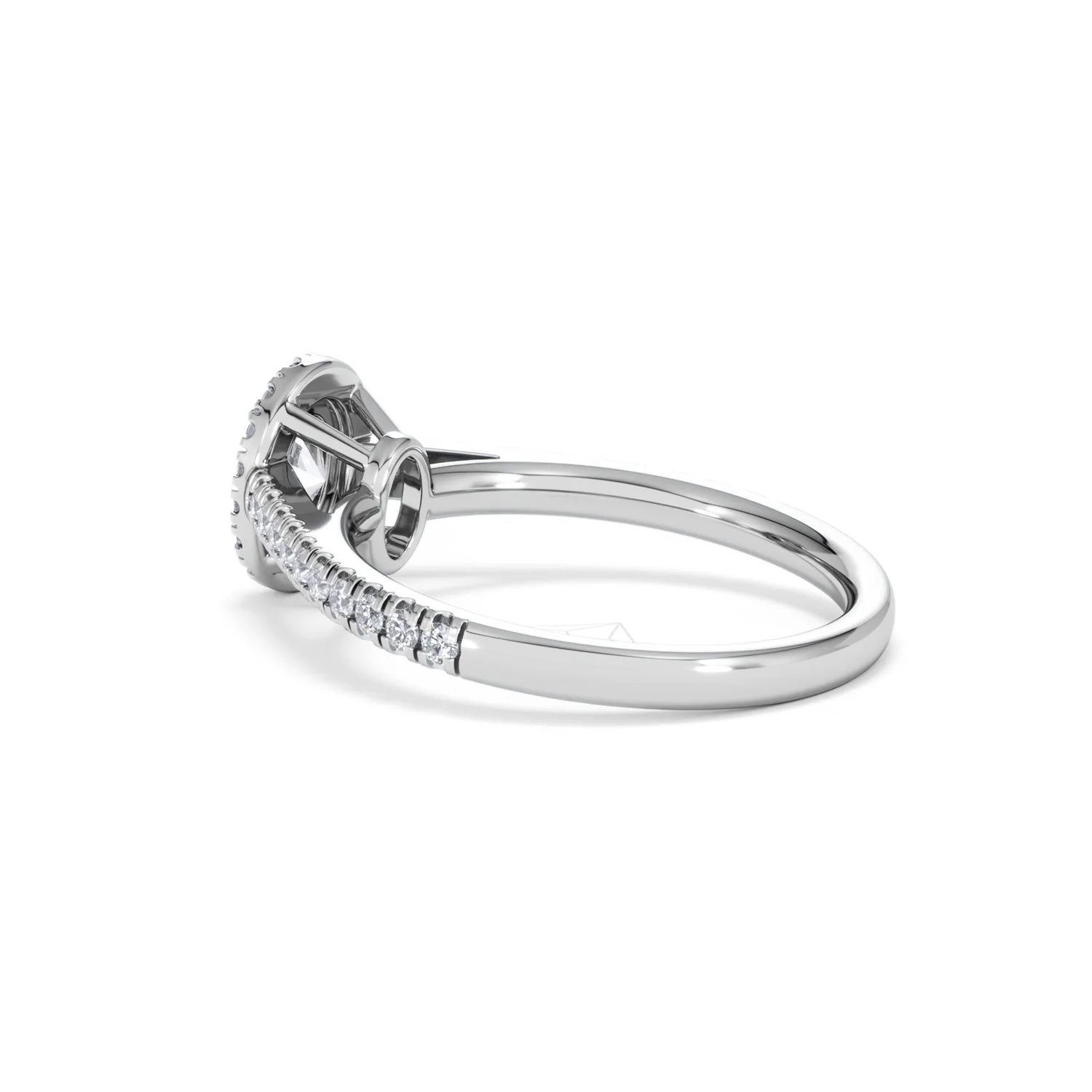 Georgina Lab Oval Diamond Halo Engagement Ring Platinum 1.00ct F/VS1 - Image 62