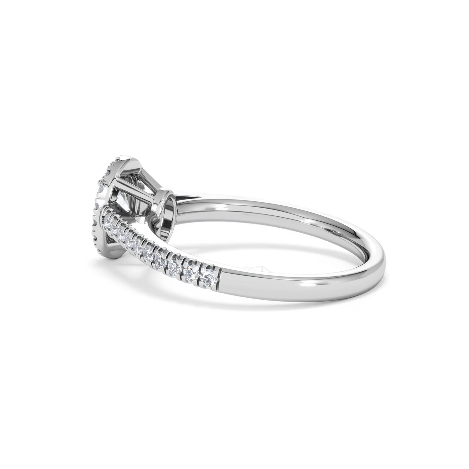 Georgina Lab Oval Diamond Halo Engagement Ring Platinum 1.00ct F/VS1 - Image 64