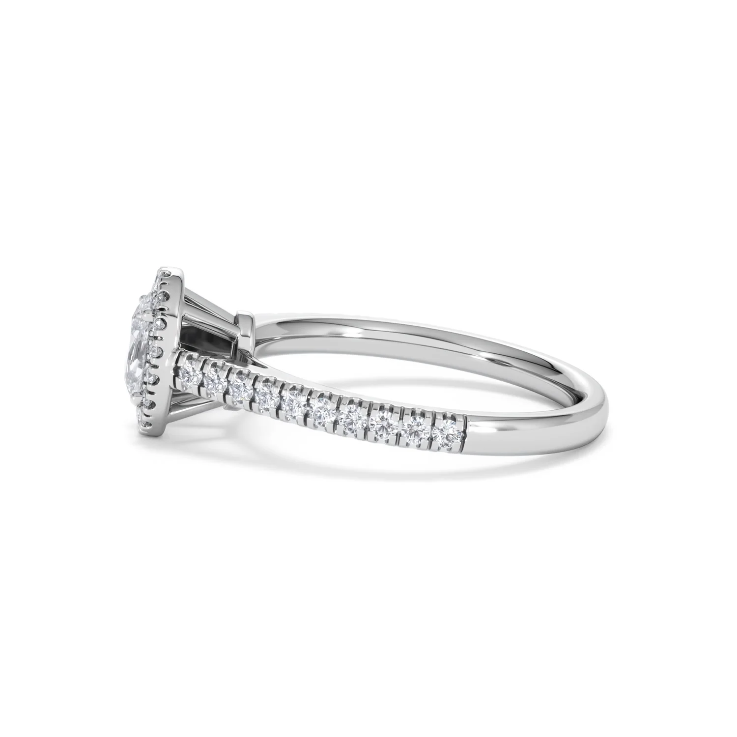 Georgina Lab Oval Diamond Halo Engagement Ring Platinum 1.00ct F/VS1 - Image 71