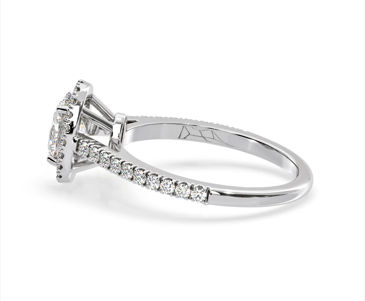 Georgina Lab Oval Diamond Halo Engagement Ring Platinum 1.55ct F/VS1 - Image 109