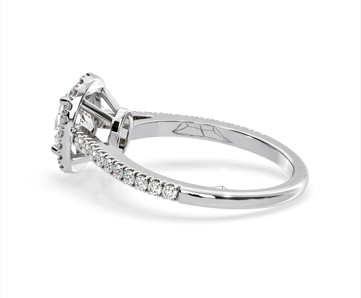 Georgina Lab Oval Diamond Halo Engagement Ring Platinum 1.55ct F/VS1 - Image 112