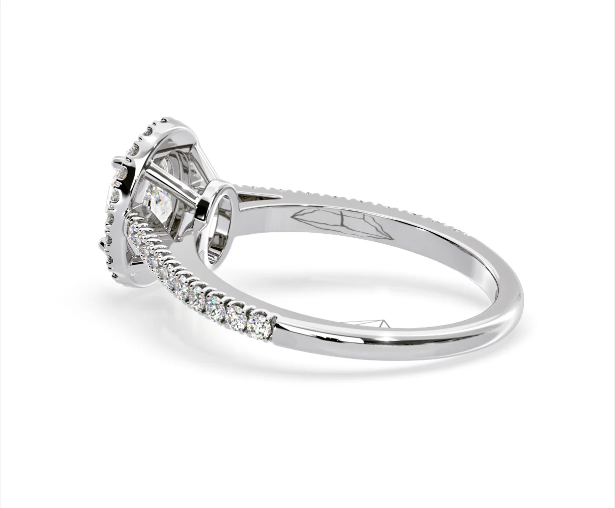 Georgina Lab Oval Diamond Halo Engagement Ring Platinum 1.55ct F/VS1 - Image 114