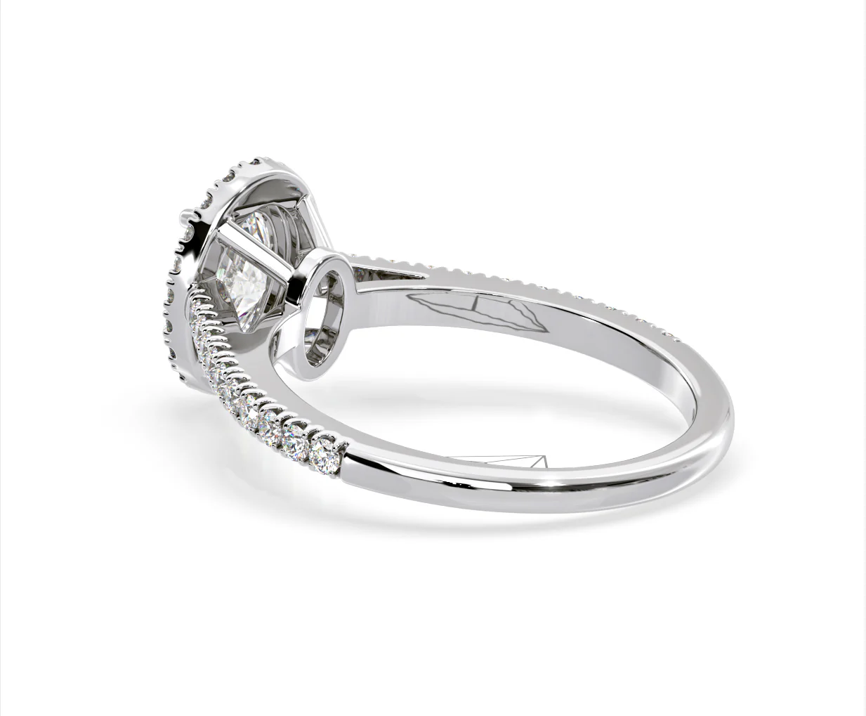 Georgina Lab Oval Diamond Halo Engagement Ring Platinum 1.55ct F/VS1 - Image 116