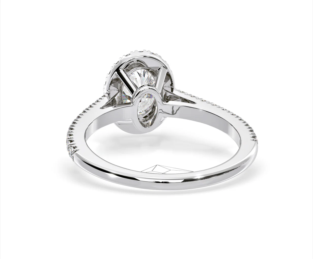 Georgina Lab Oval Diamond Halo Engagement Ring Platinum 1.55ct F/VS1 - Image 124