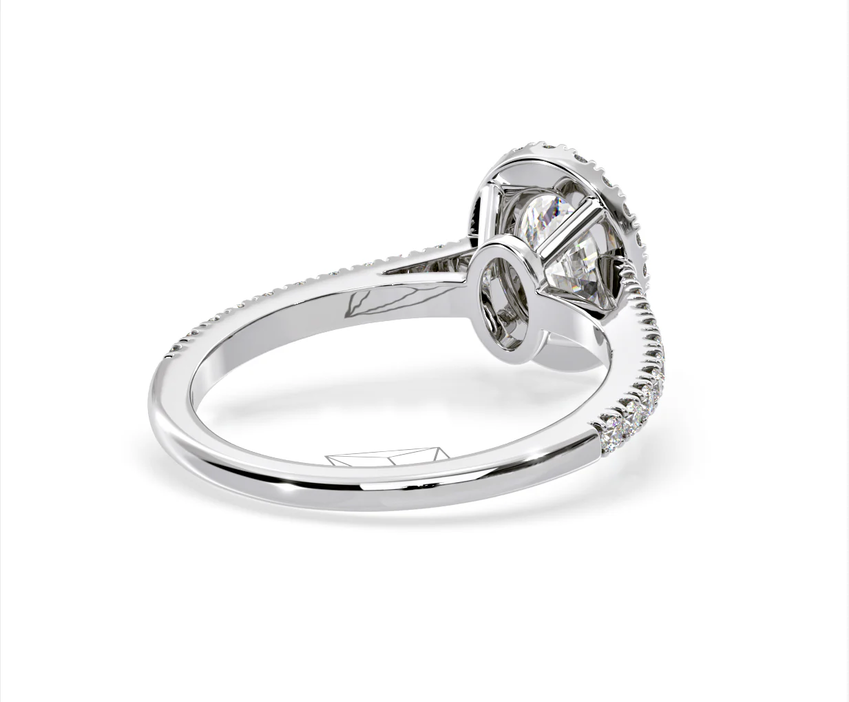 Georgina Lab Oval Diamond Halo Engagement Ring Platinum 1.55ct F/VS1 - Image 133