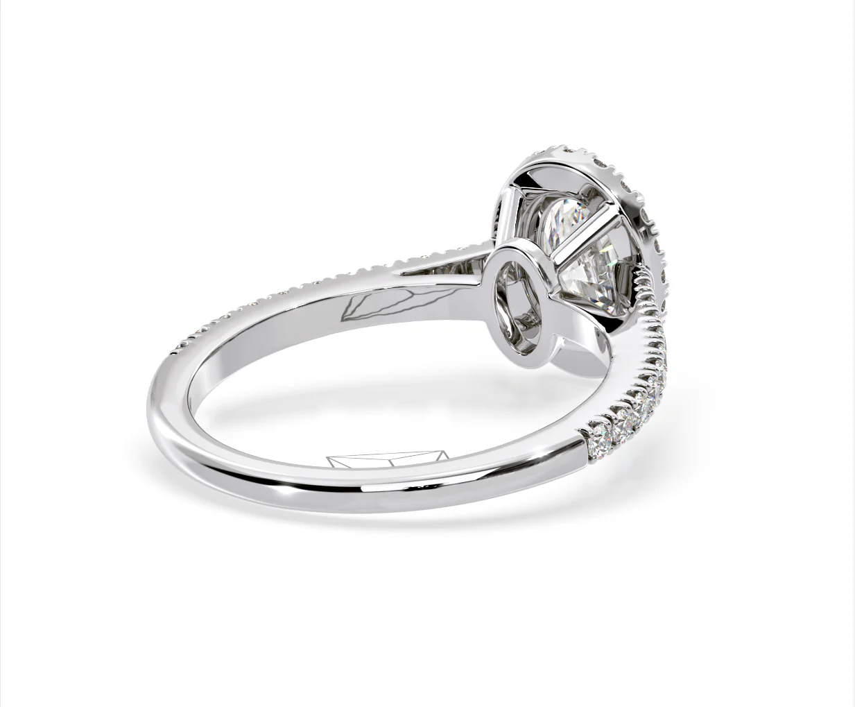 Georgina Lab Oval Diamond Halo Engagement Ring Platinum 1.55ct F/VS1 - Image 134