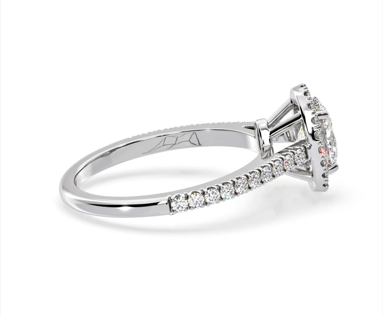 Georgina Lab Oval Diamond Halo Engagement Ring Platinum 1.55ct F/VS1 - Image 144