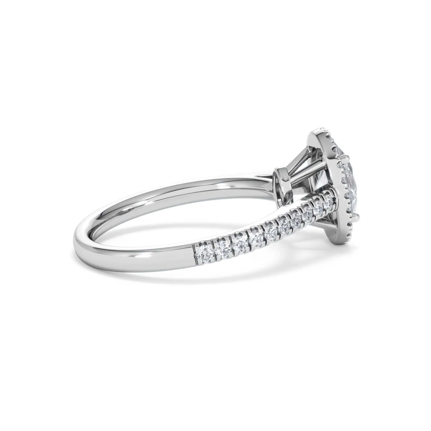 Georgina Lab Oval Diamond Halo Engagement Ring Platinum 1.55ct F/VS1 - Image 34
