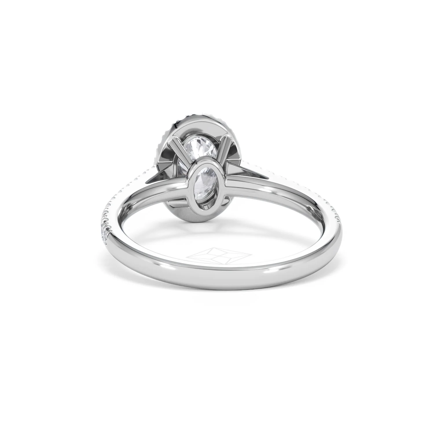 Georgina Lab Oval Diamond Halo Engagement Ring Platinum 1.55ct F/VS1 - Image 53