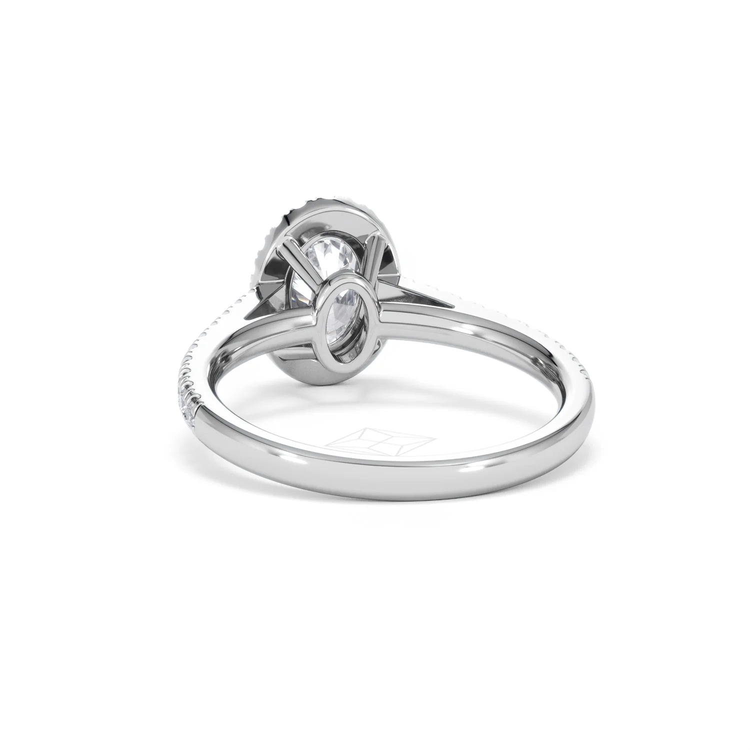 Georgina Lab Oval Diamond Halo Engagement Ring Platinum 1.55ct F/VS1 - Image 54