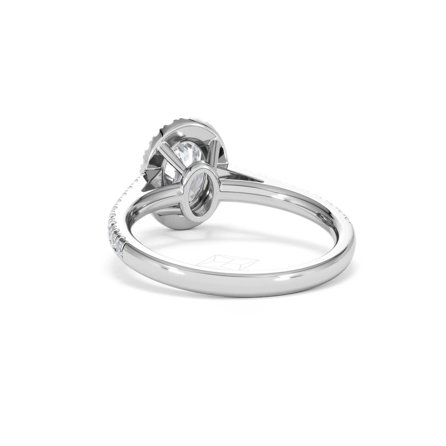 Georgina Lab Oval Diamond Halo Engagement Ring Platinum 1.55ct F/VS1 - Image 55
