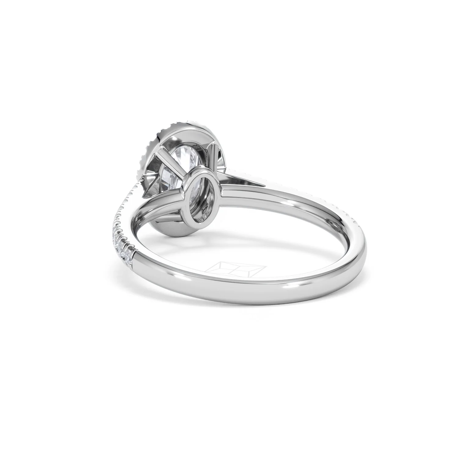 Georgina Lab Oval Diamond Halo Engagement Ring Platinum 1.55ct F/VS1 - Image 56