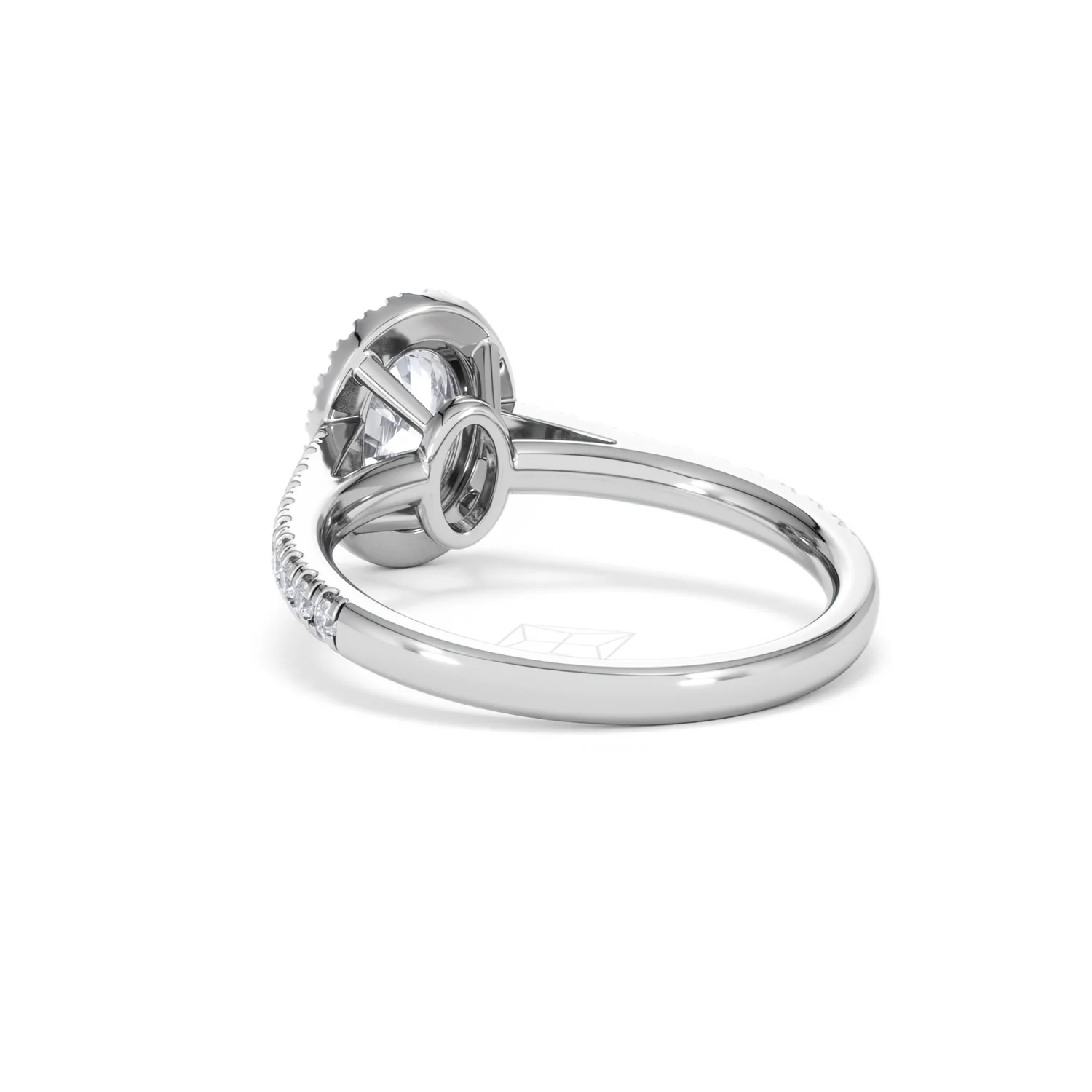 Georgina Lab Oval Diamond Halo Engagement Ring Platinum 1.55ct F/VS1 - Image 57