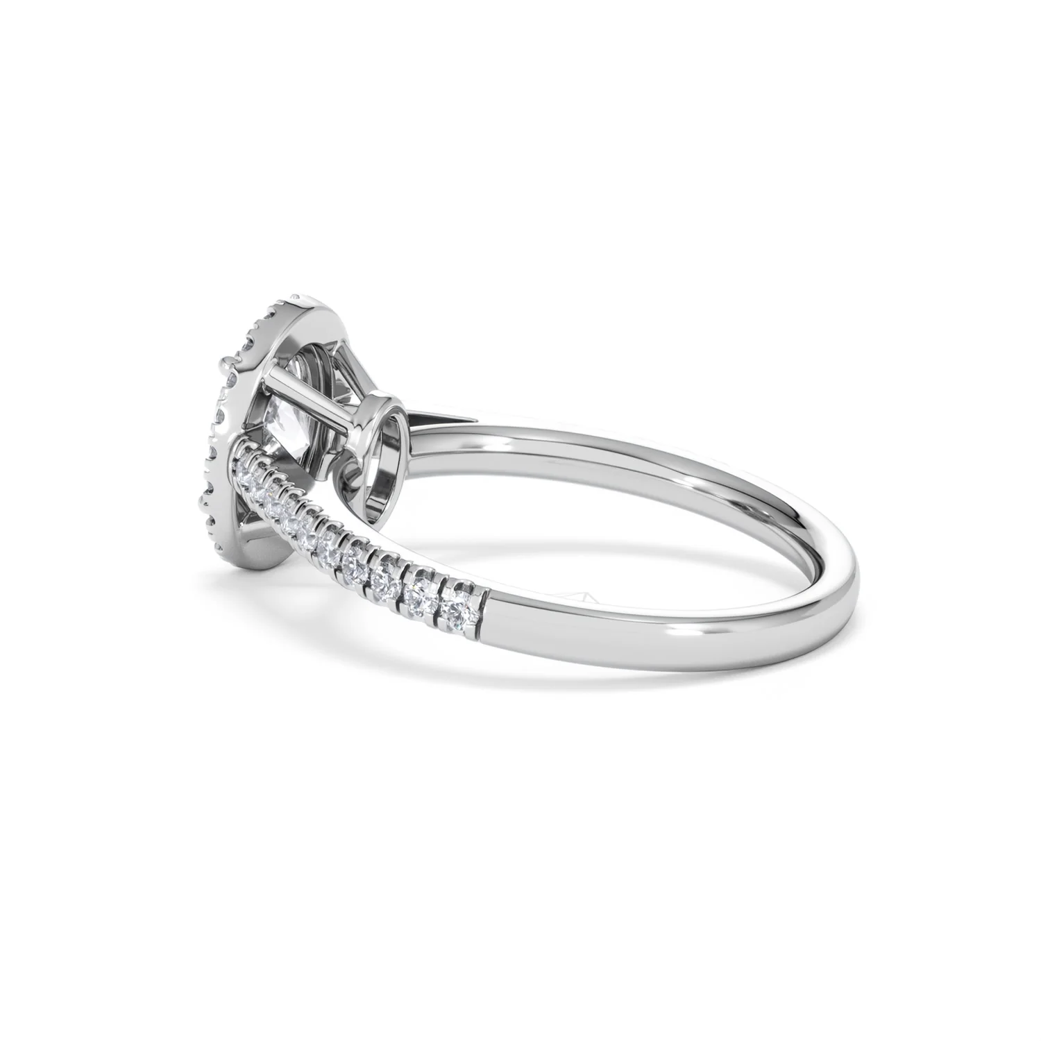 Georgina Lab Oval Diamond Halo Engagement Ring Platinum 1.55ct F/VS1 - Image 64