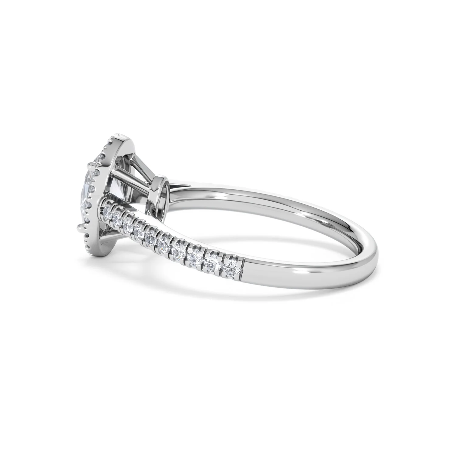 Georgina Lab Oval Diamond Halo Engagement Ring Platinum 1.55ct F/VS1 - Image 67