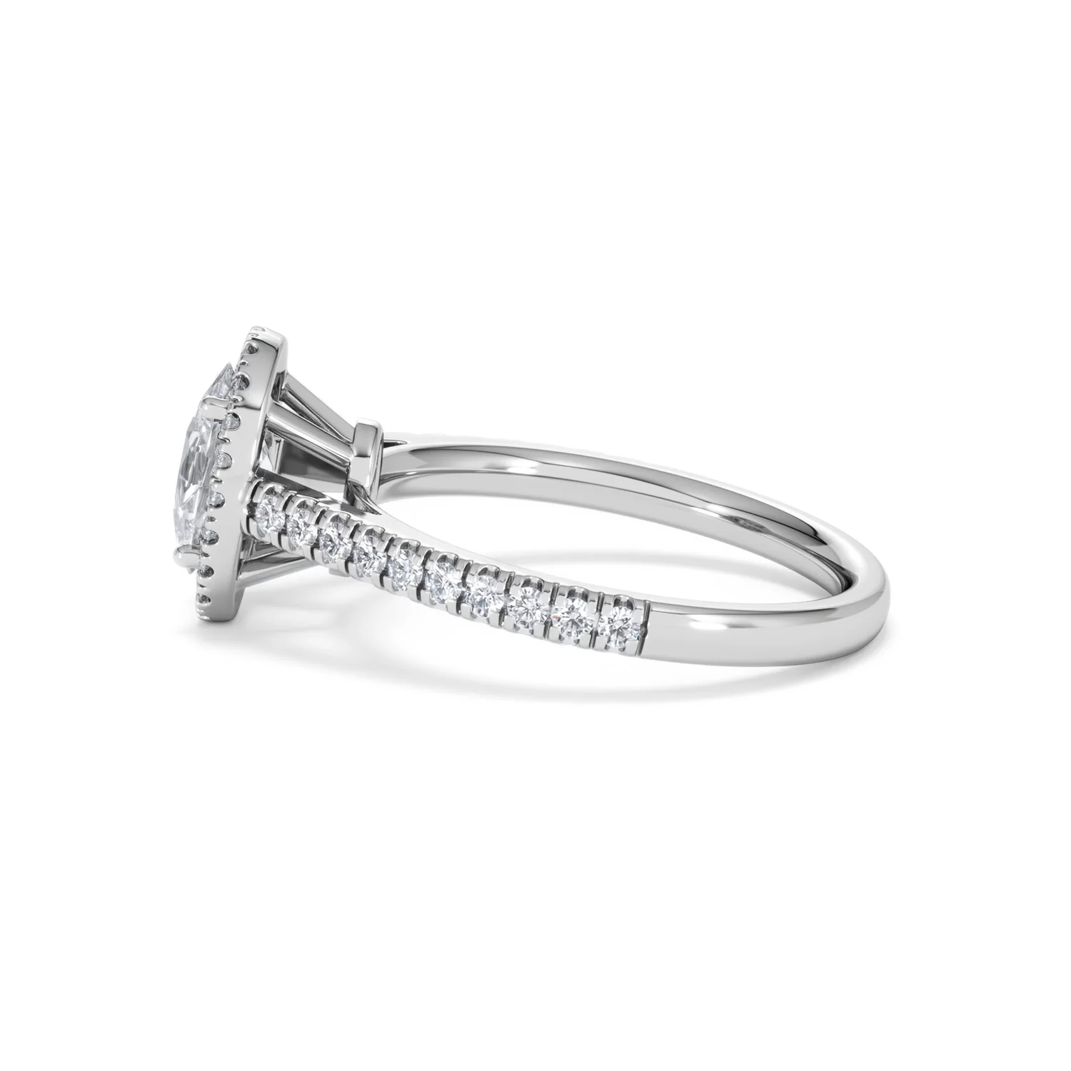 Georgina Lab Oval Diamond Halo Engagement Ring Platinum 1.55ct F/VS1 - Image 70