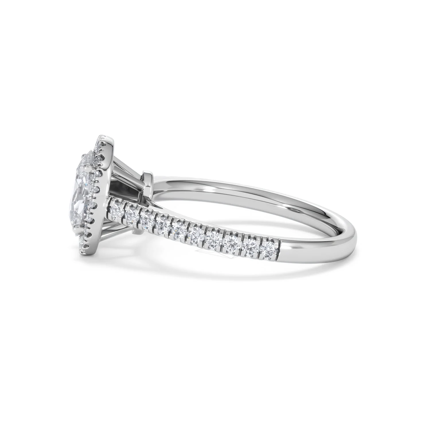 Georgina Lab Oval Diamond Halo Engagement Ring Platinum 1.55ct F/VS1 - Image 72