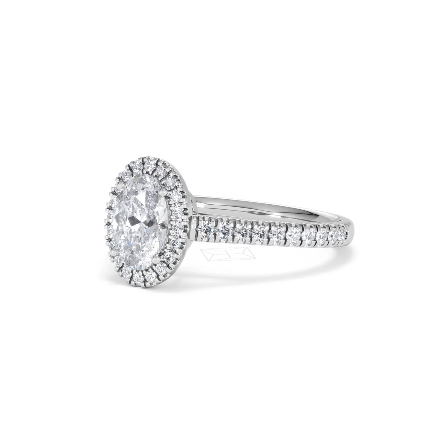 Georgina Lab Oval Diamond Halo Engagement Ring Platinum 1.55ct F/VS1 - Image 83