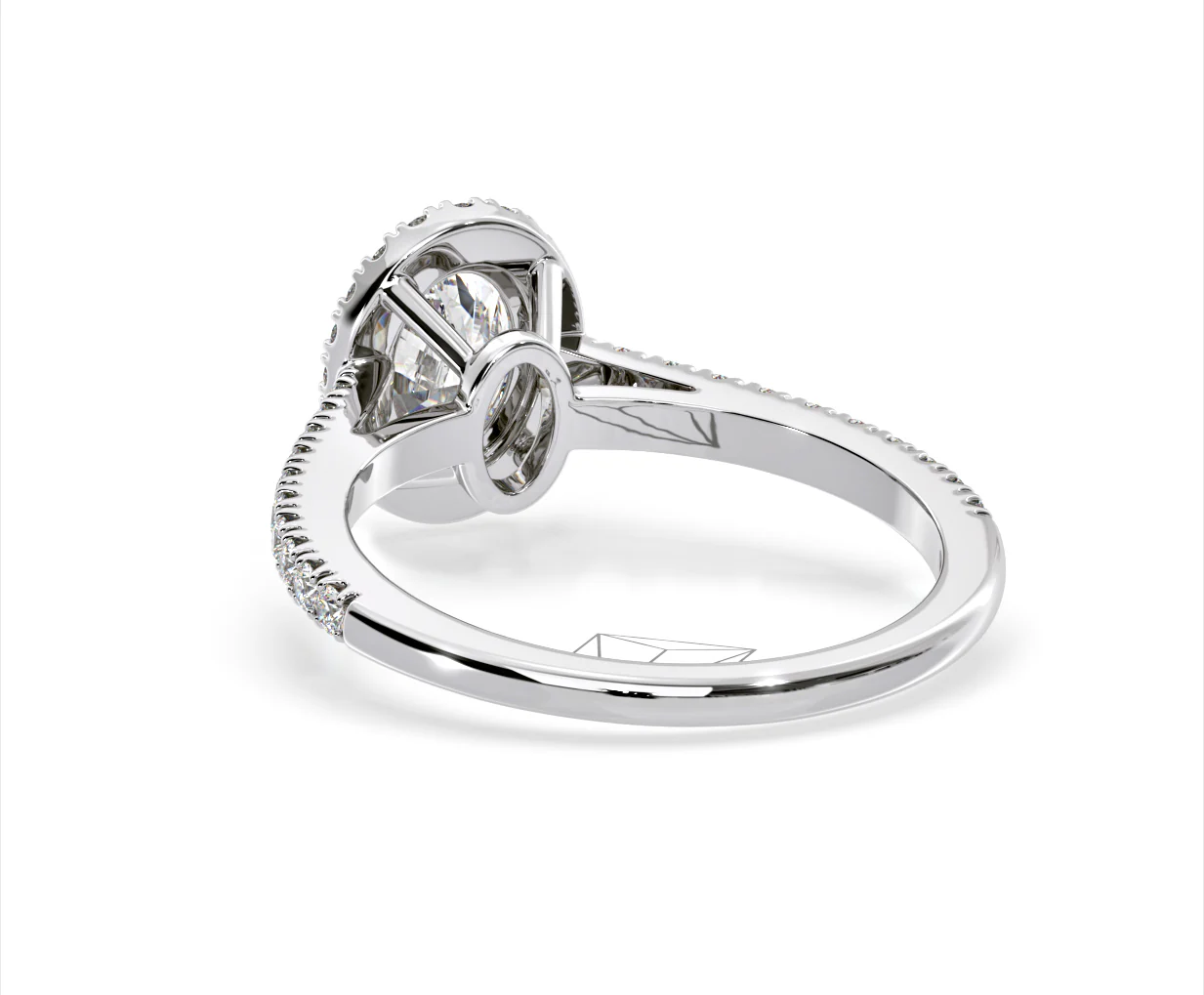 Georgina Lab Oval Diamond Halo Engagement Ring Platinum 2.05ct F/VS1 - Image 121