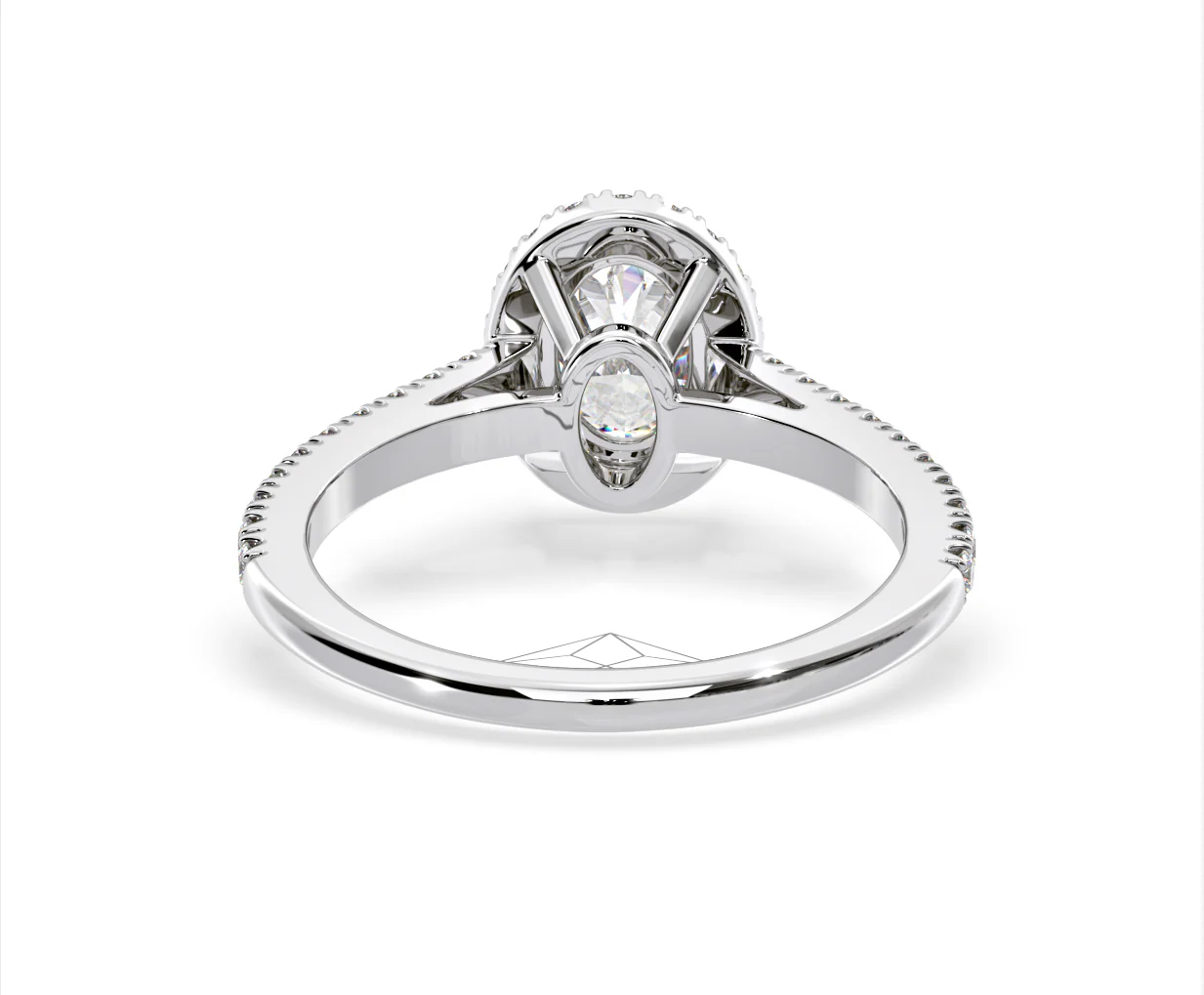 Georgina Lab Oval Diamond Halo Engagement Ring Platinum 2.05ct F/VS1 - Image 127