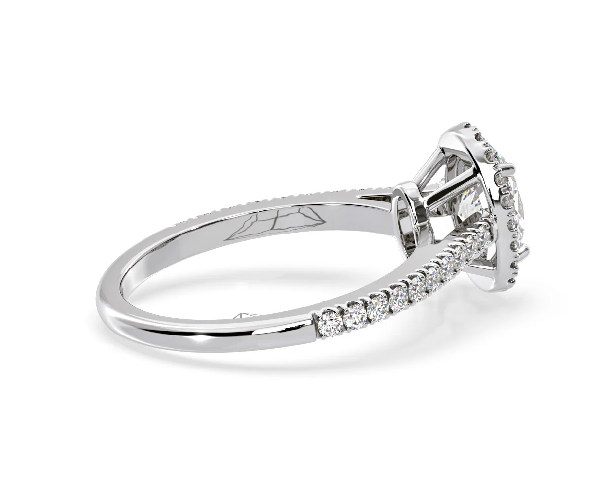 Georgina Lab Oval Diamond Halo Engagement Ring Platinum 2.05ct F/VS1 - Image 141