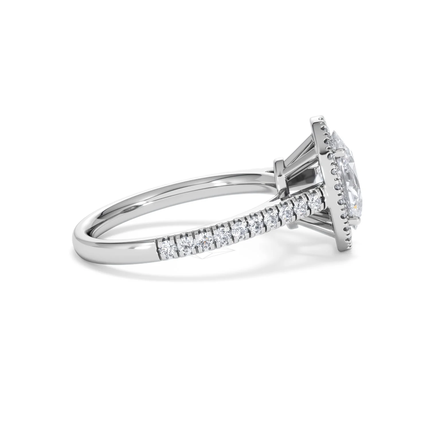 Georgina Lab Oval Diamond Halo Engagement Ring Platinum 2.05ct F/VS1 - Image 31