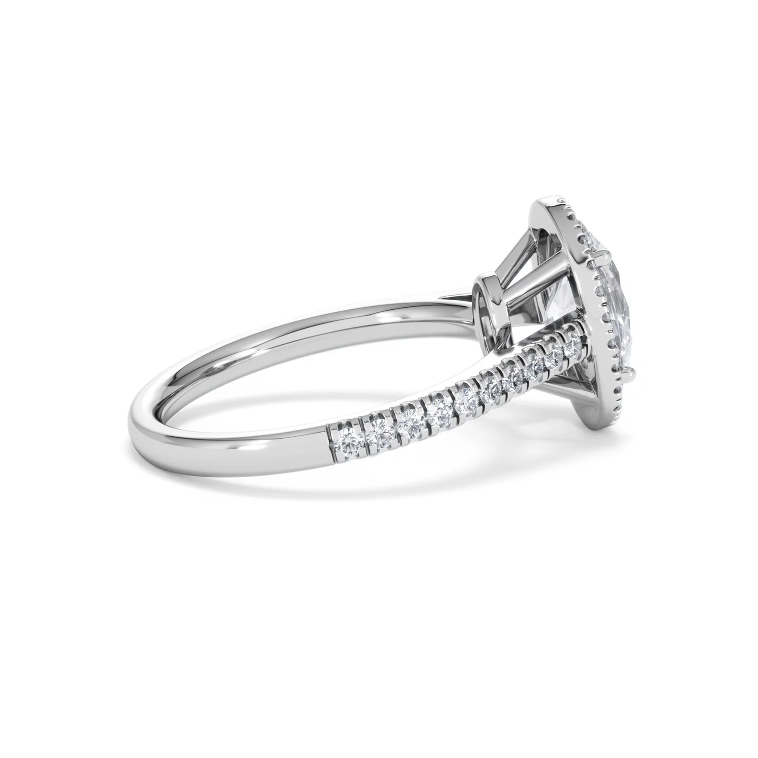 Georgina Lab Oval Diamond Halo Engagement Ring Platinum 2.05ct F/VS1 - Image 34