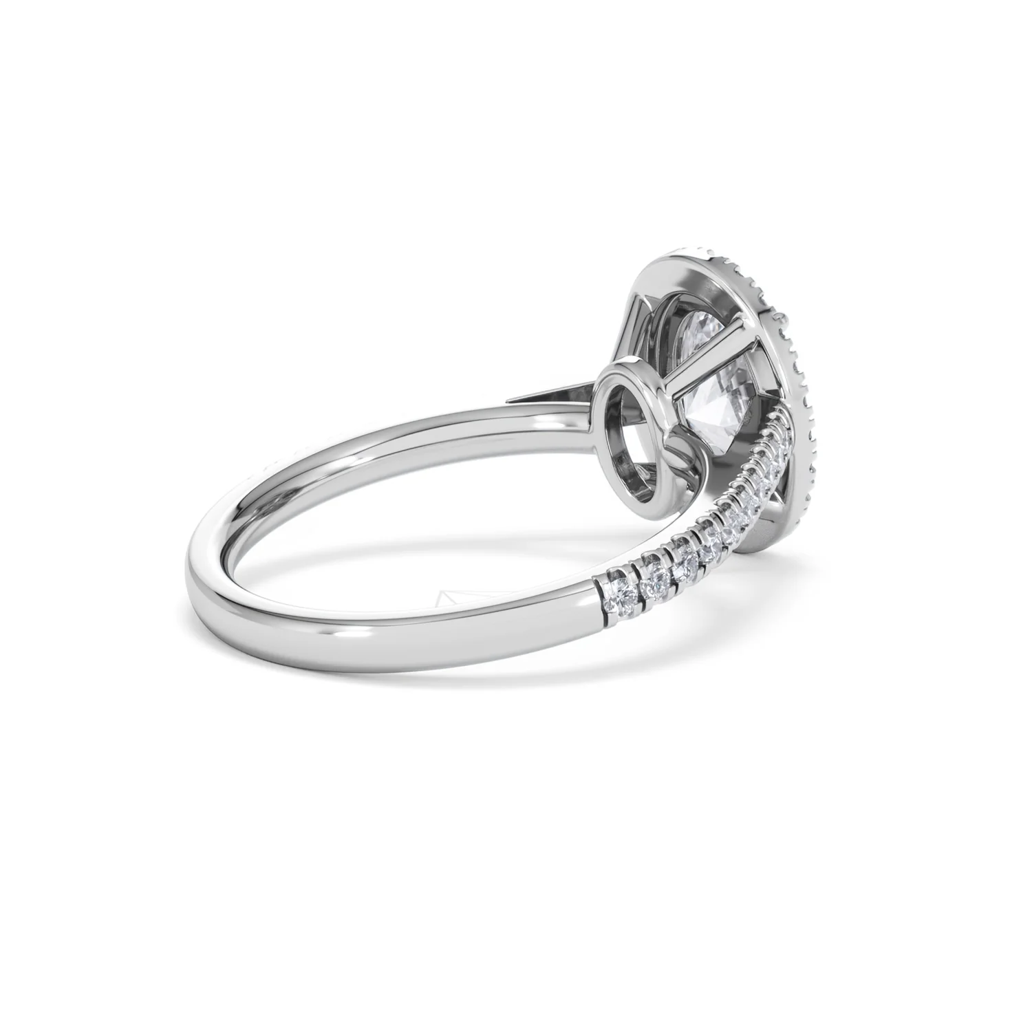 Georgina Lab Oval Diamond Halo Engagement Ring Platinum 2.05ct F/VS1 - Image 40