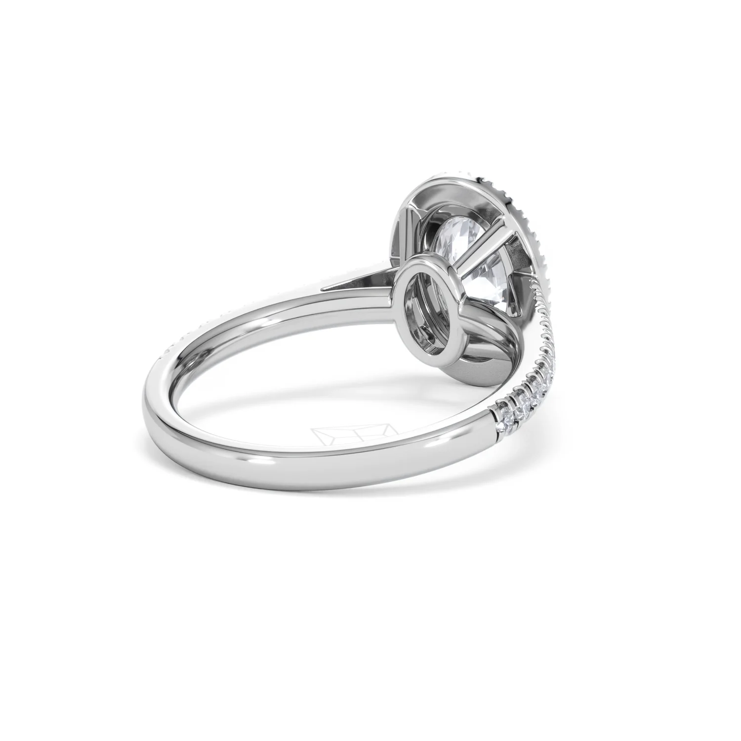 Georgina Lab Oval Diamond Halo Engagement Ring Platinum 2.05ct F/VS1 - Image 44