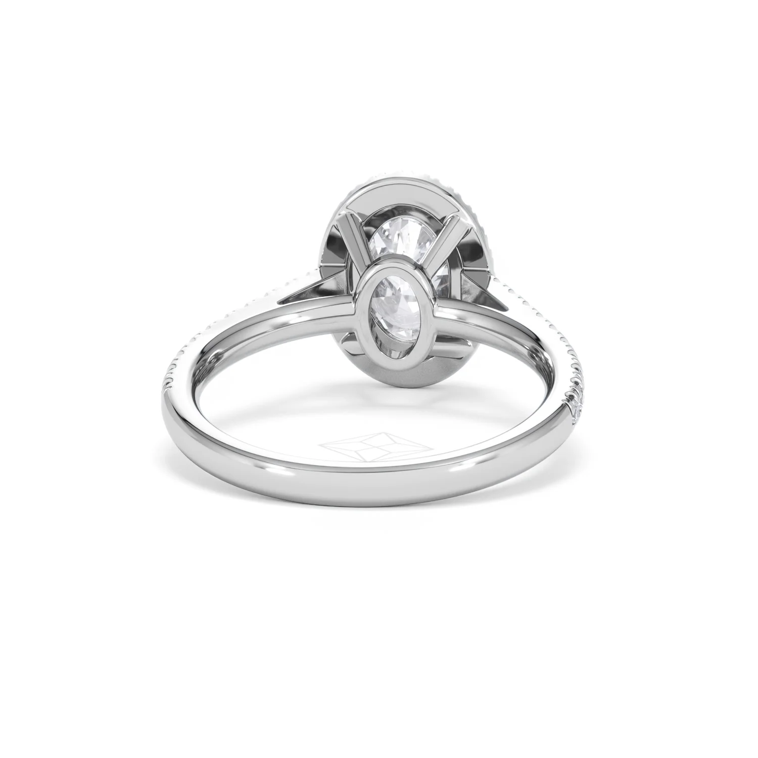 Georgina Lab Oval Diamond Halo Engagement Ring Platinum 2.05ct F/VS1 - Image 49