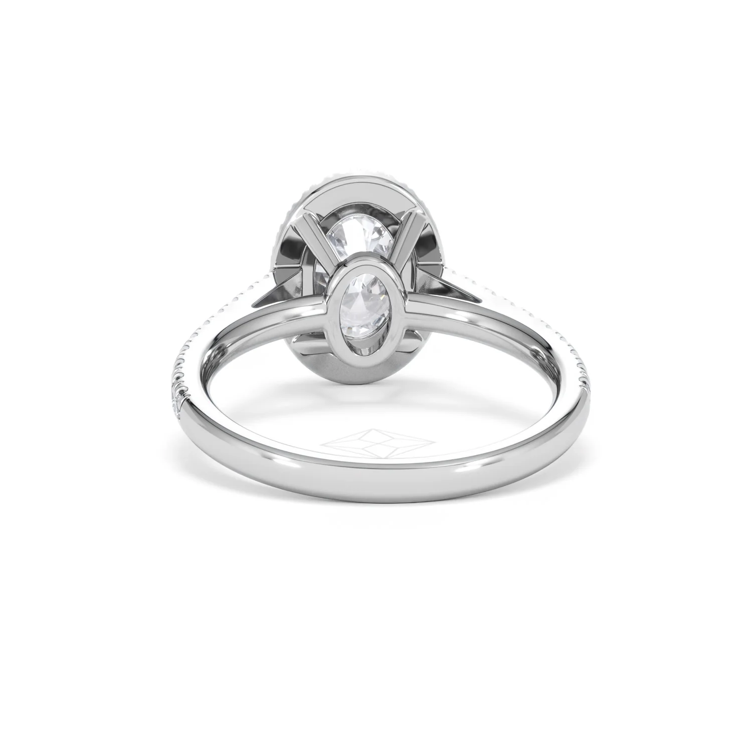 Georgina Lab Oval Diamond Halo Engagement Ring Platinum 2.05ct F/VS1 - Image 52
