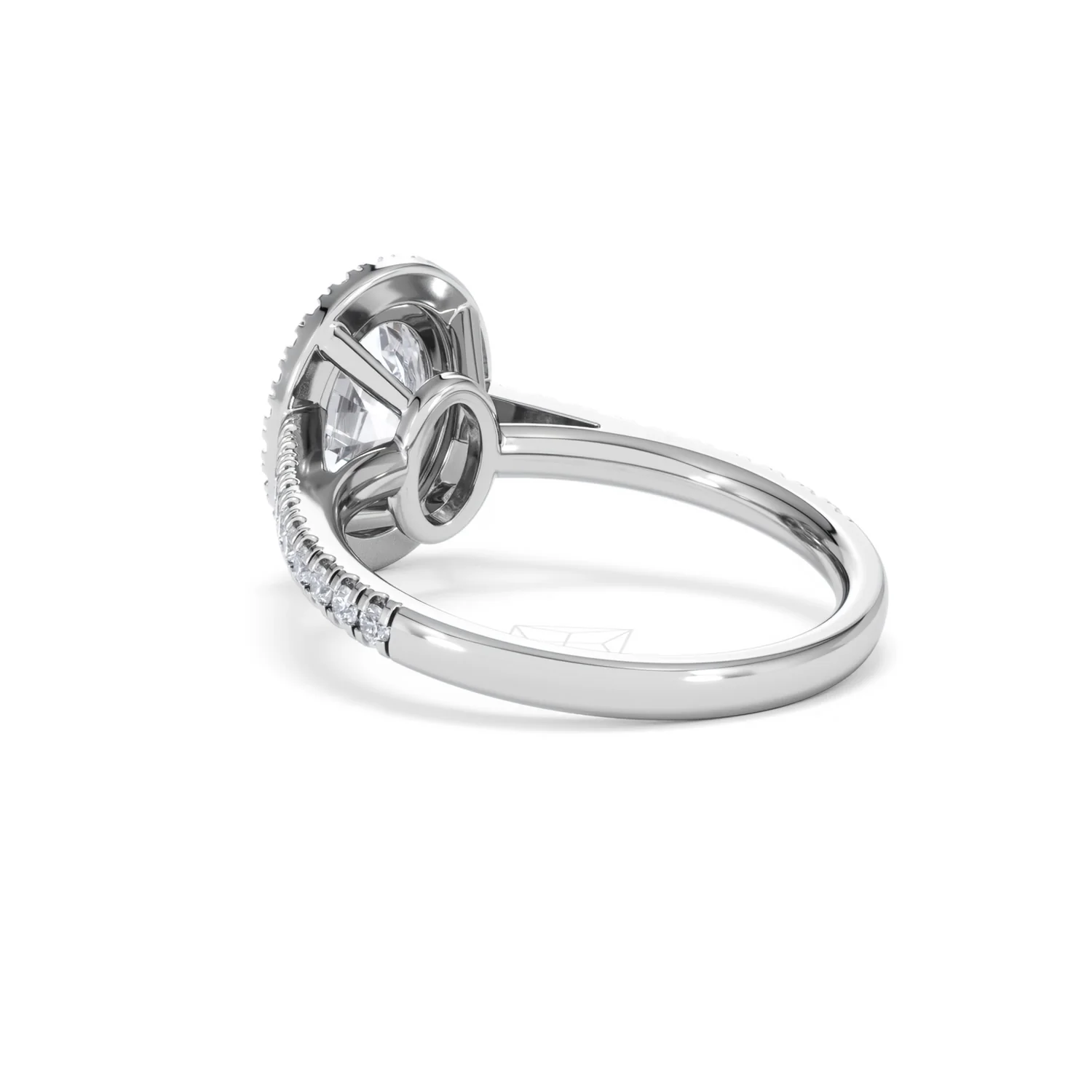 Georgina Lab Oval Diamond Halo Engagement Ring Platinum 2.05ct F/VS1 - Image 59