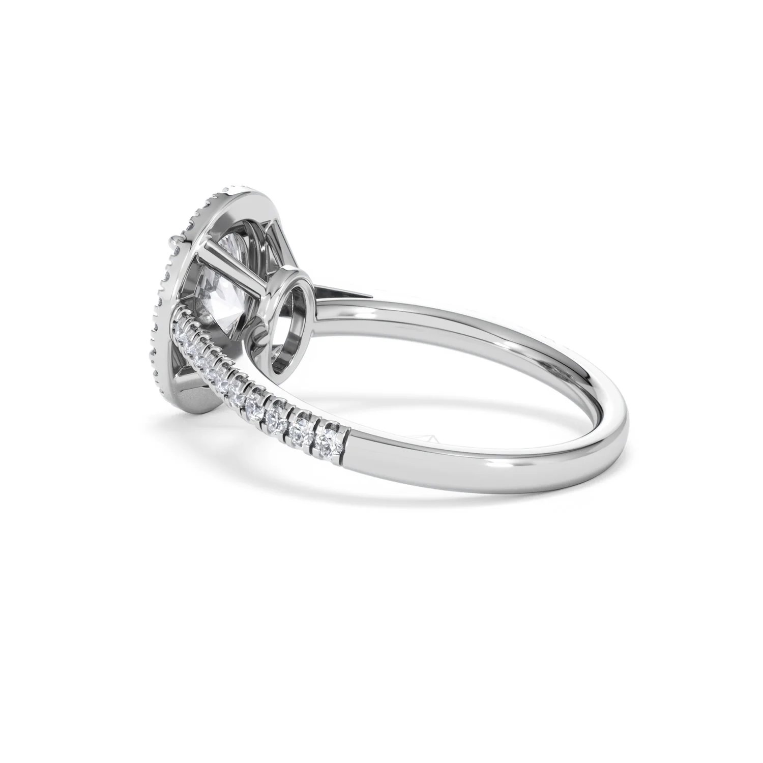 Georgina Lab Oval Diamond Halo Engagement Ring Platinum 2.05ct F/VS1 - Image 63