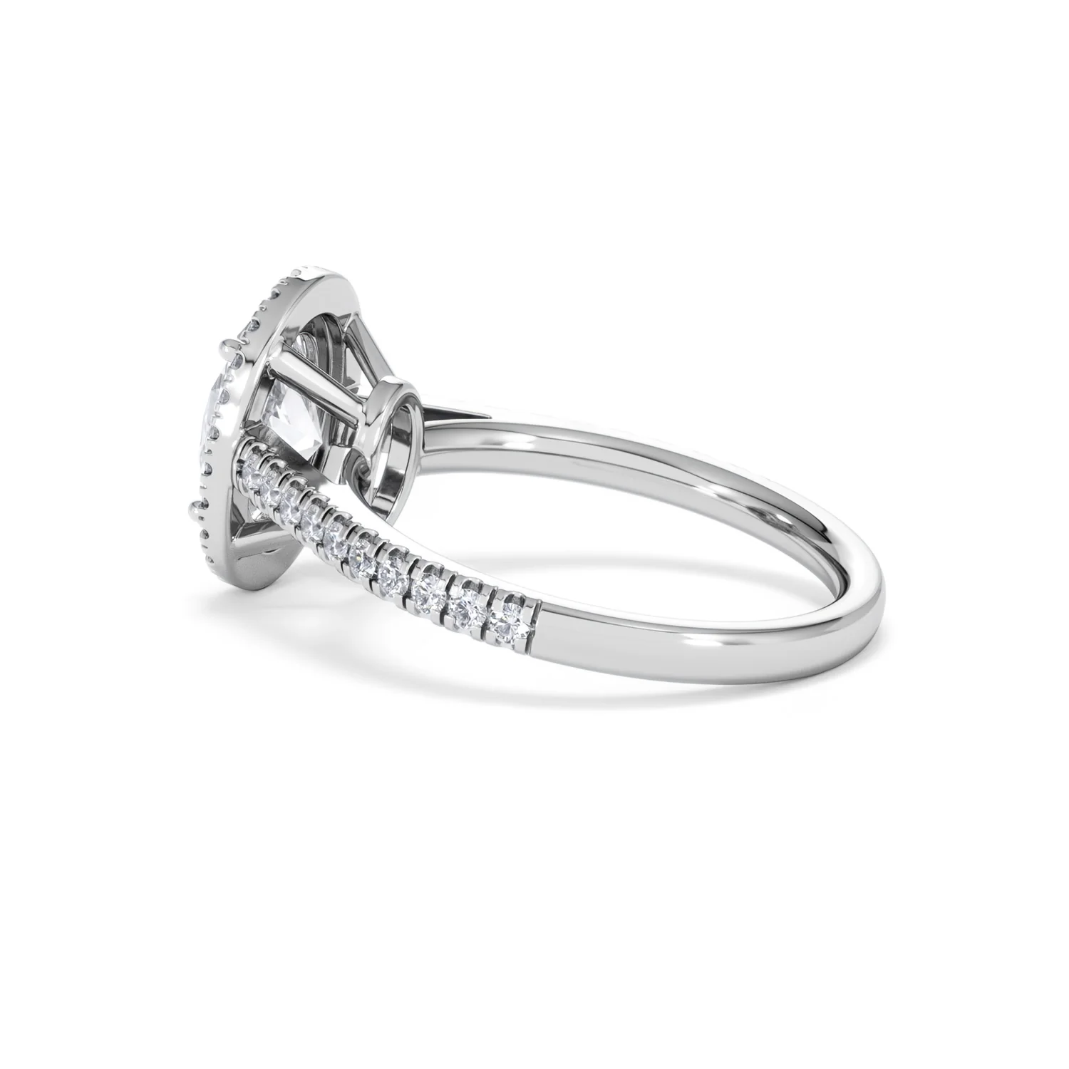 Georgina Lab Oval Diamond Halo Engagement Ring Platinum 2.05ct F/VS1 - Image 65