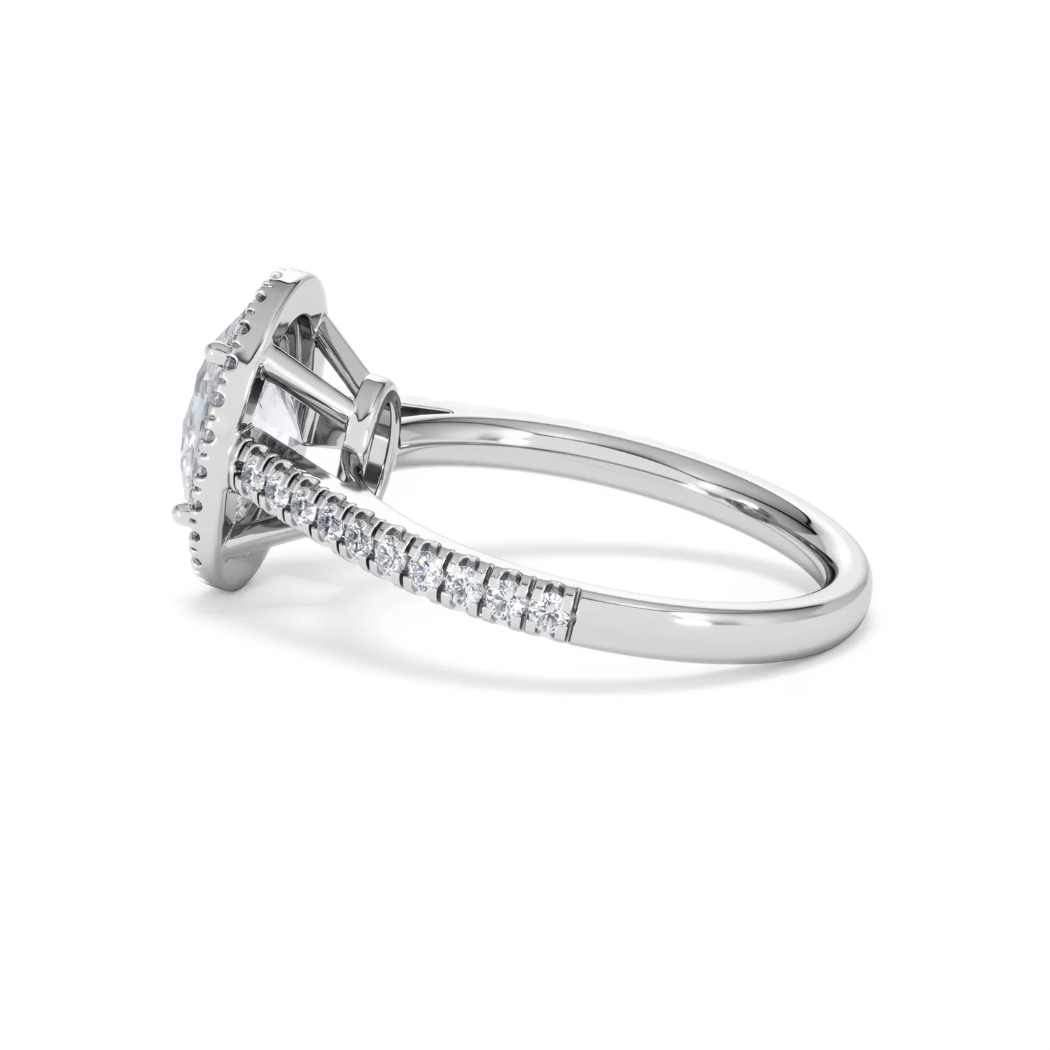 Georgina Lab Oval Diamond Halo Engagement Ring Platinum 2.05ct F/VS1 - Image 67