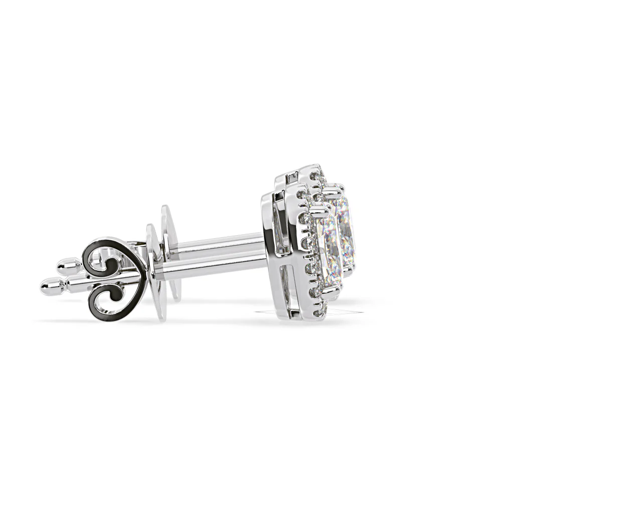 Georgina Oval Lab Diamond Halo Earrings 1.34ct in 18K White Gold F/VS1 - Image 67