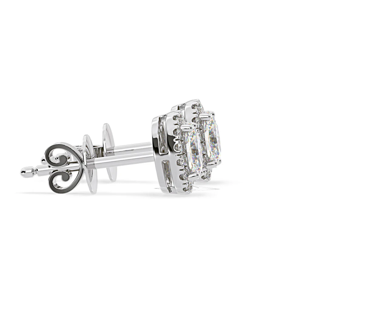 Georgina Oval Lab Diamond Halo Earrings 2.45ct in 18K White Gold F/VS1 - Image 68