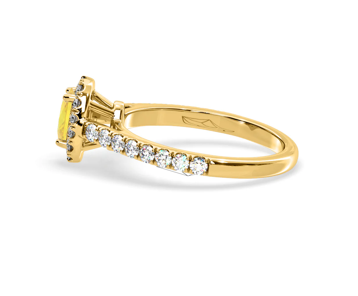Georgina Yellow Lab Diamond Oval Halo 0.90ct Ring in 18K Yellow Gold - Elara Collection - Image 29