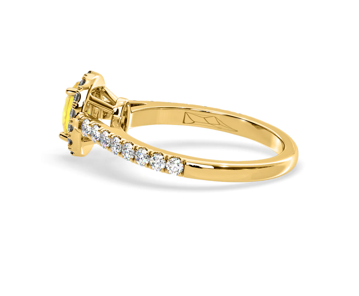 Georgina Yellow Lab Diamond Oval Halo 0.90ct Ring in 18K Yellow Gold - Elara Collection - Image 32