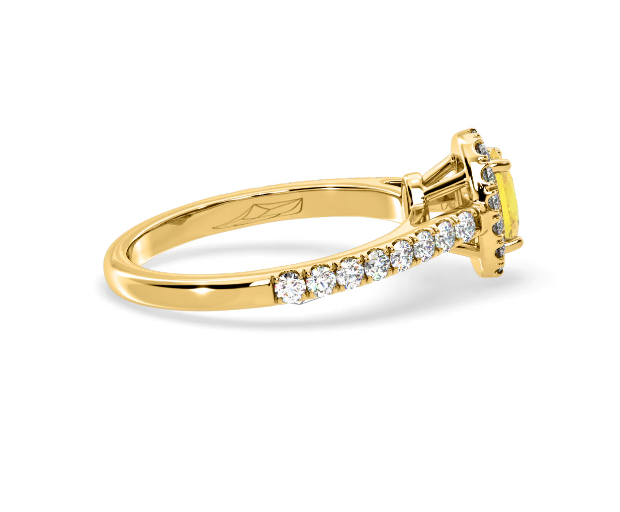 Georgina Yellow Lab Diamond Oval Halo 0.90ct Ring in 18K Yellow Gold - Elara Collection - Image 65