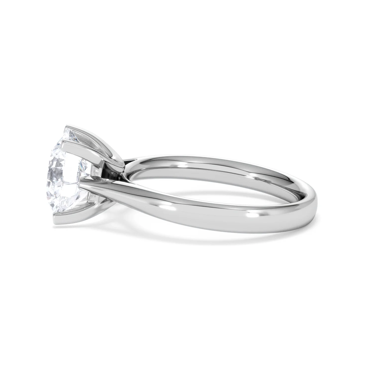 Grace 3.00ct Lab Diamond Round Cut Engagement Ring in 18K White Gold G/VS1 - Image 69