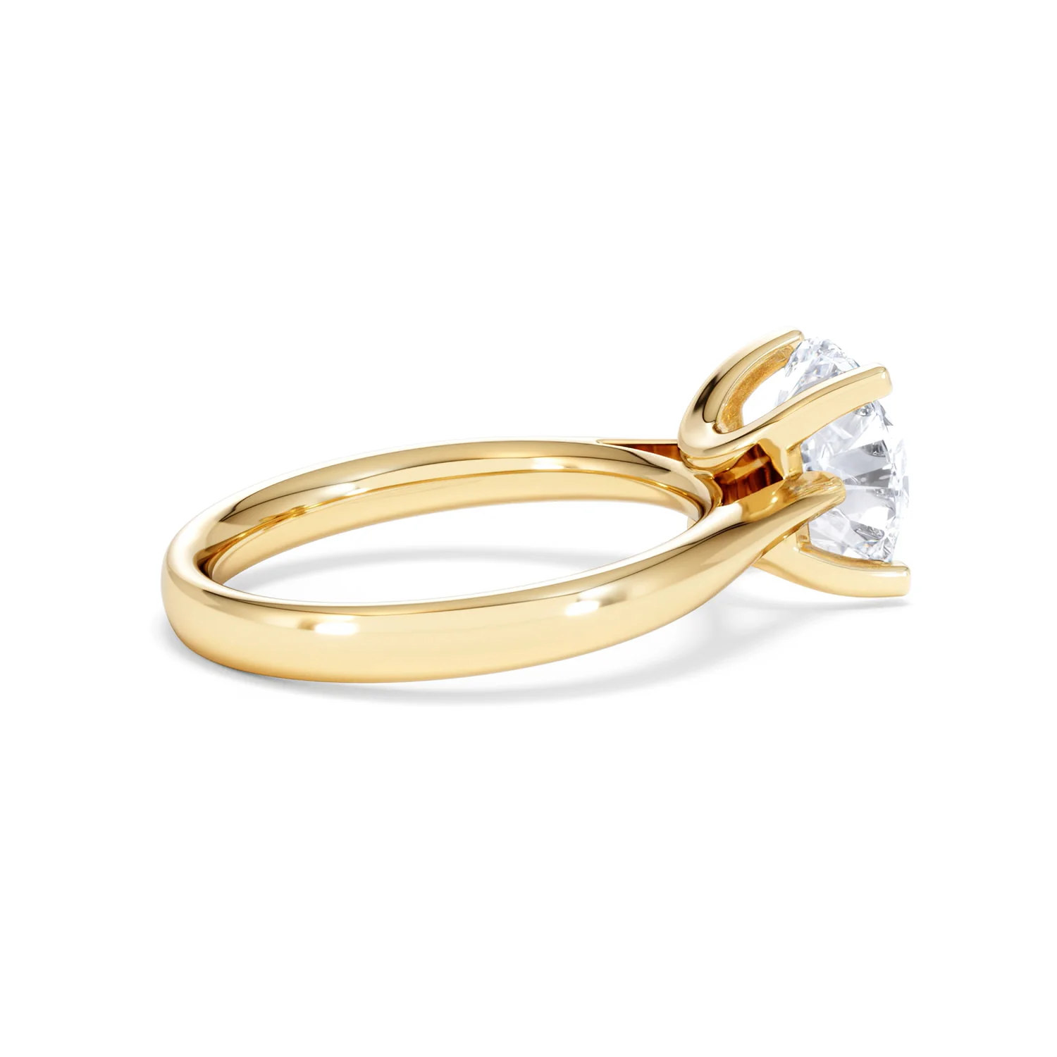 Grace 3.00ct Lab Diamond Round Cut Engagement Ring in 18K Yellow Gold G/VS1 - Image 33