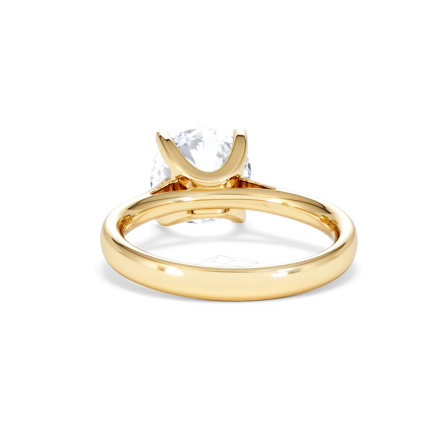Grace 3.00ct Lab Diamond Round Cut Engagement Ring in 18K Yellow Gold G/VS1 - Image 50