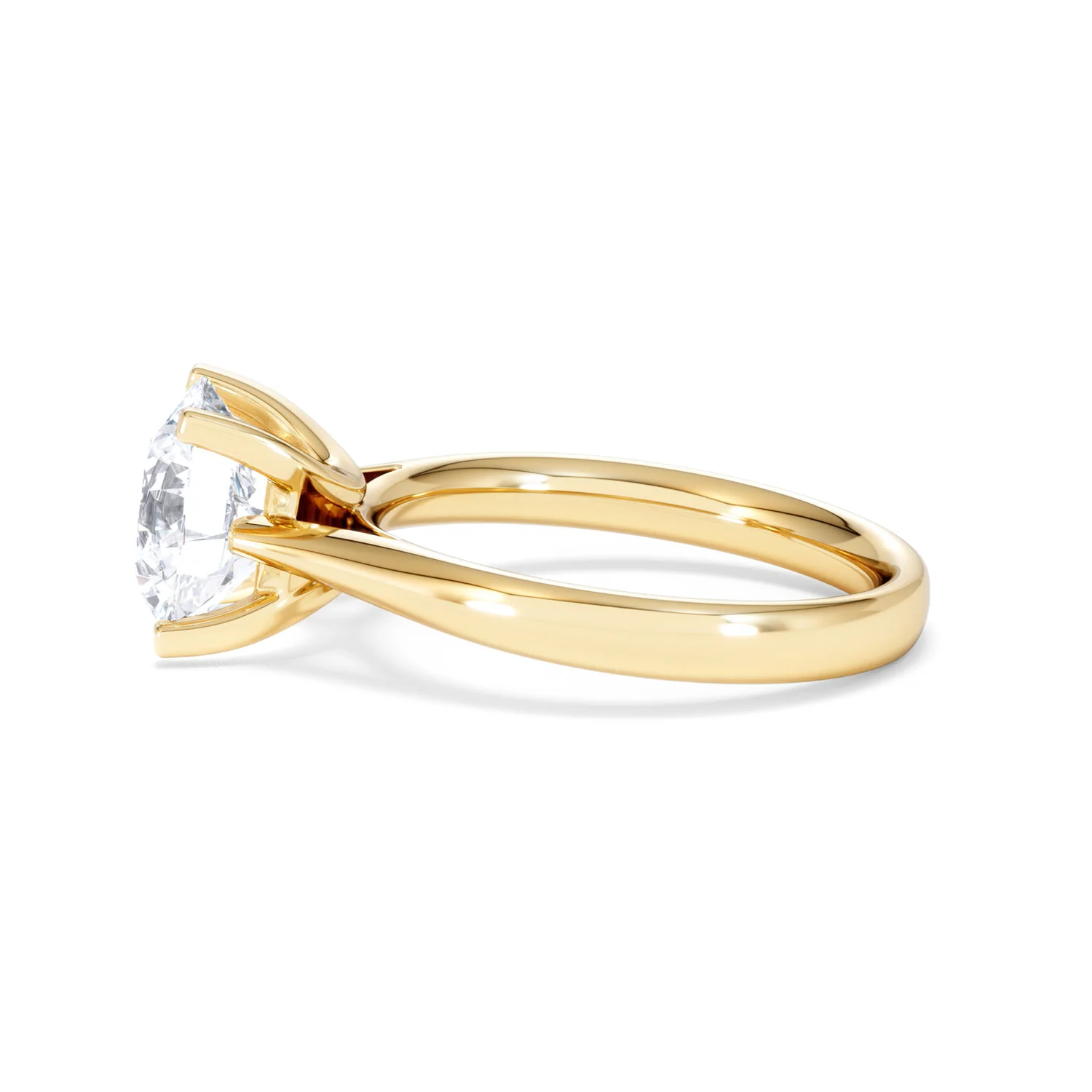 Grace 3.00ct Lab Diamond Round Cut Engagement Ring in 18K Yellow Gold G/VS1 - Image 68