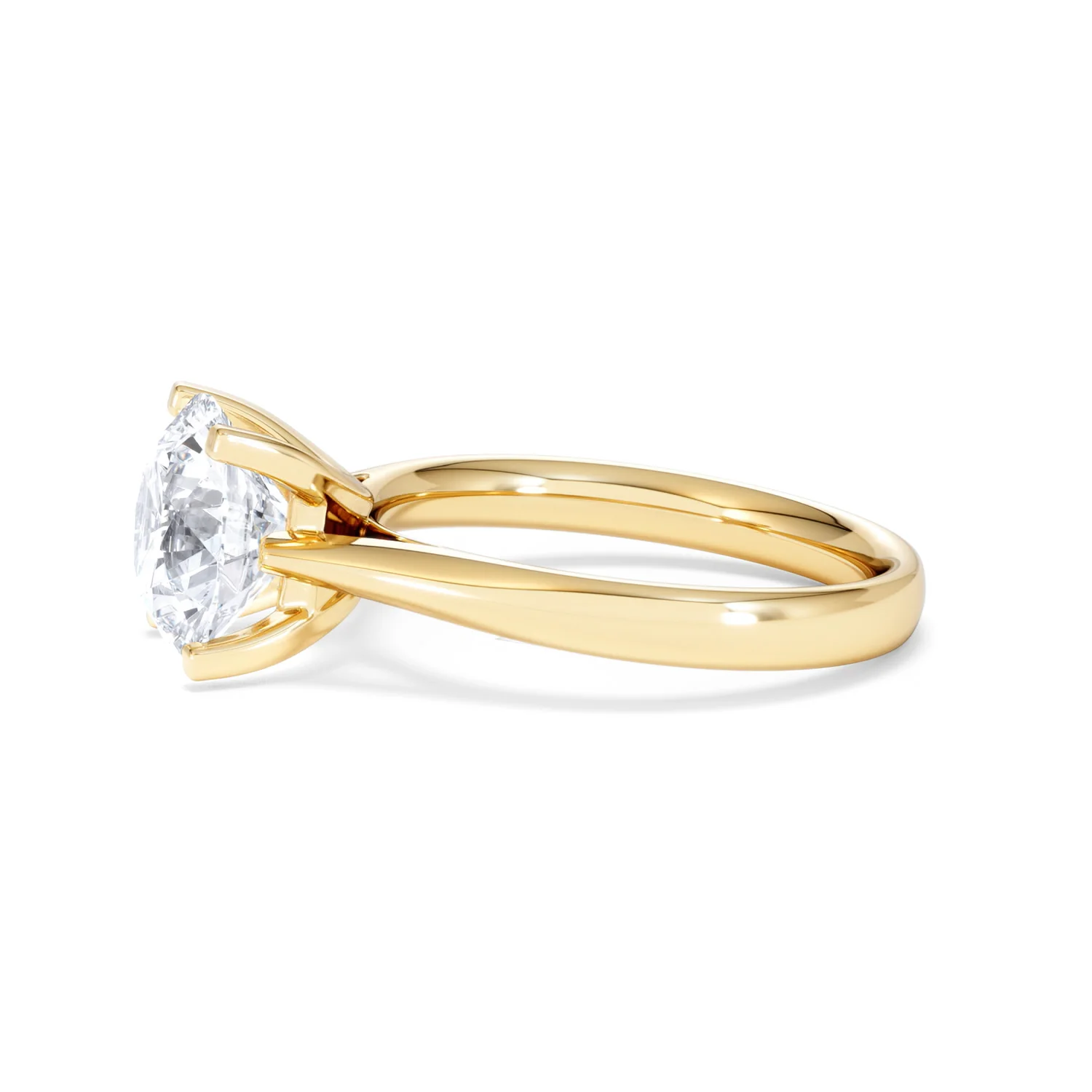 Grace 3.00ct Lab Diamond Round Cut Engagement Ring in 18K Yellow Gold G/VS1 - Image 71