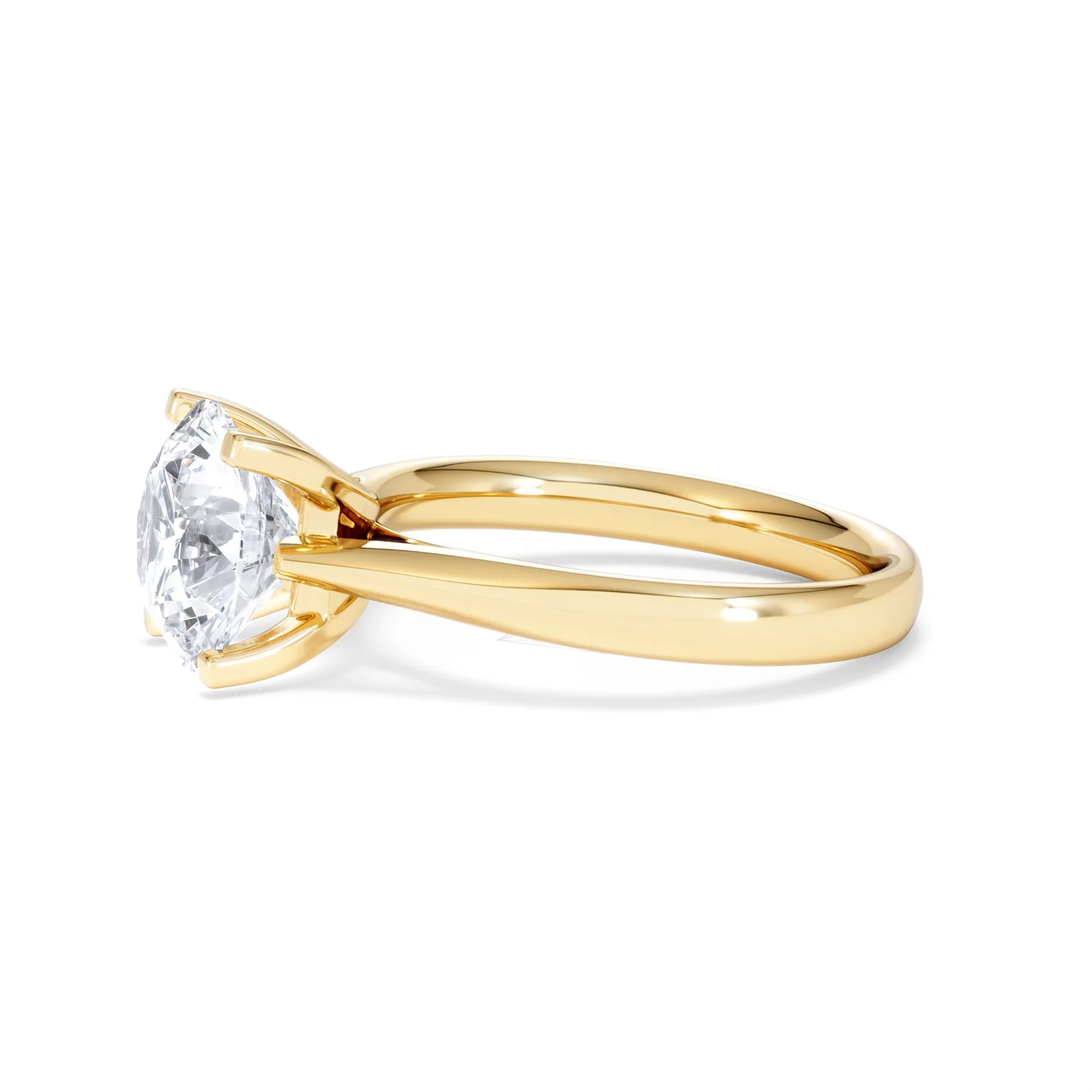 Grace 3.00ct Lab Diamond Round Cut Engagement Ring in 18K Yellow Gold G/VS1 - Image 72