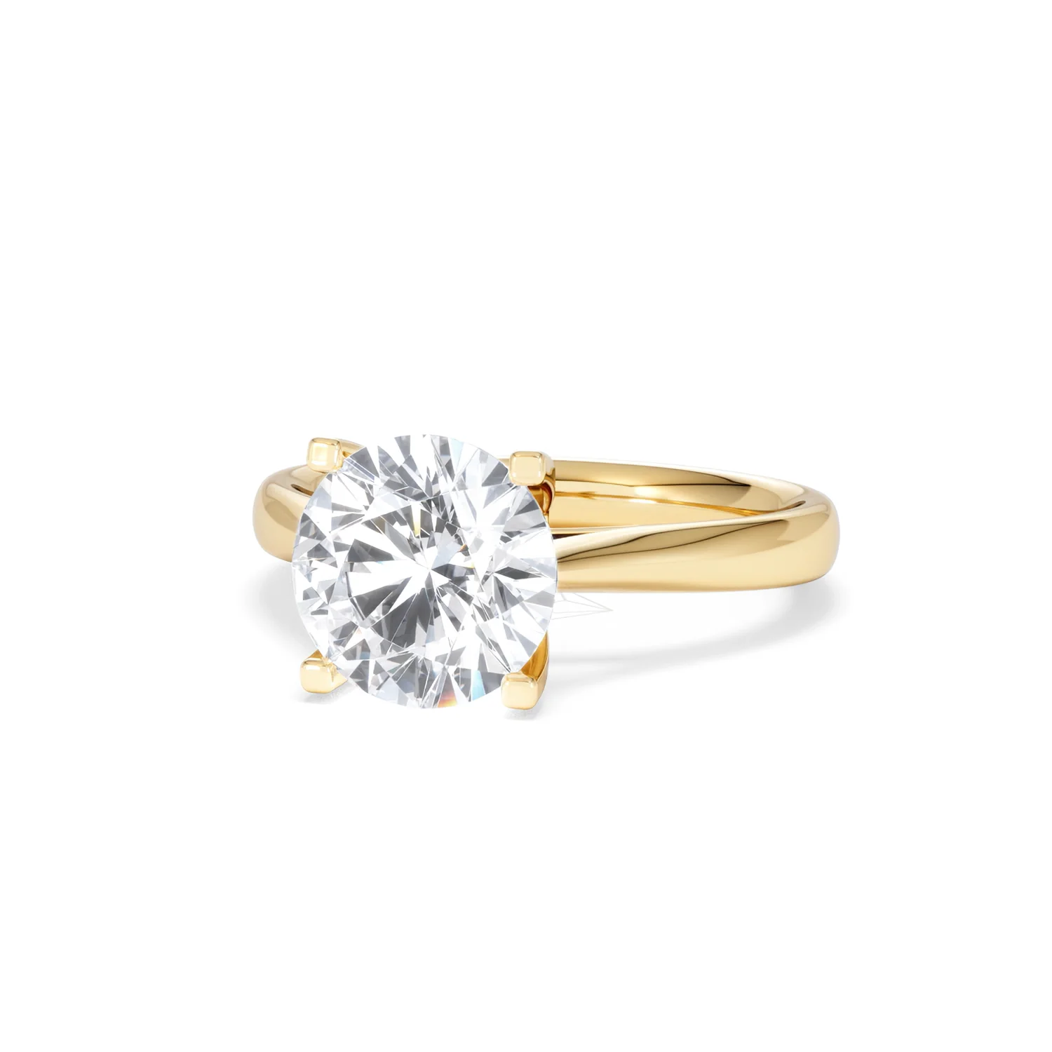 Grace 3.00ct Lab Diamond Round Cut Engagement Ring in 18K Yellow Gold G/VS1 - Image 84